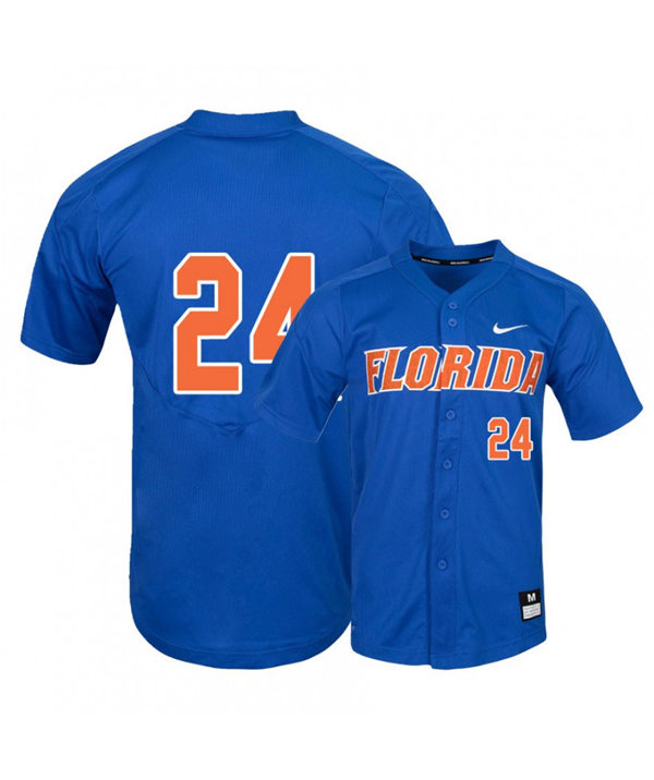 Mens Florida Gators #24 Josh Rivera Nike Royal College Baseball Game Jersey