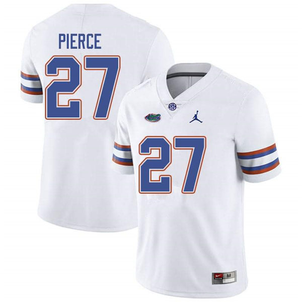 Mens Florida Gators #27 Dameon Pierce White Jordan Brand College Football Game Jersey