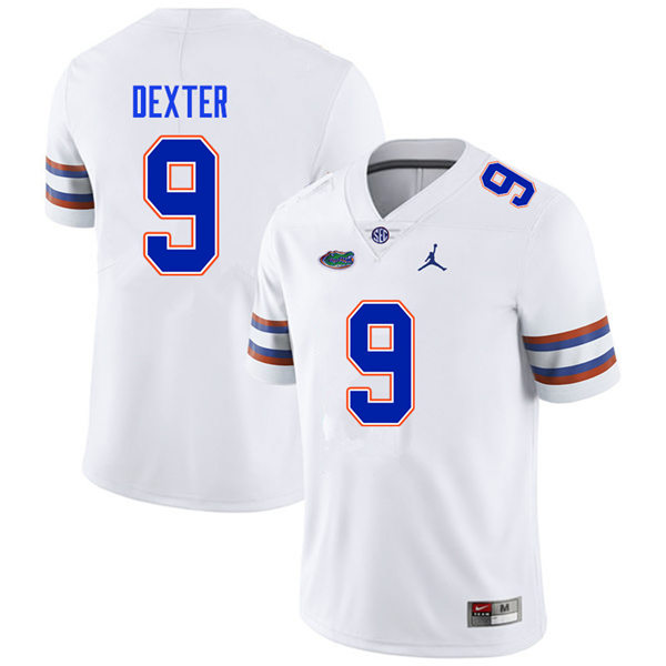 Mens Florida Gators #9 Gervon Dexter White Jordan Brand College Football Game Jersey