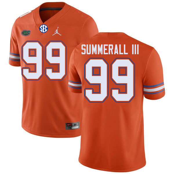 Mens Florida Gators #99 Lloyd Summerall III Orange Jordan Brand College Football Game Jersey