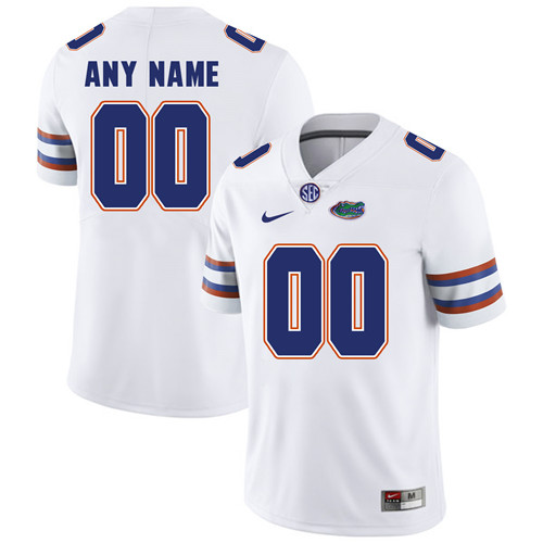 Mens Florida Gators Custom Emmitt Smith Wilber Marshall Danny Wuerffel Jack Youngblood White Nike Football Jersey