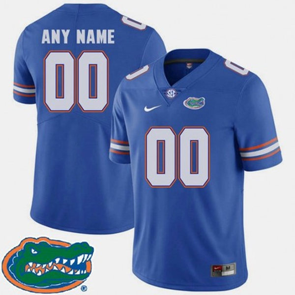 Mens Florida Gators Custom Fred Johnson Martez Ivey Reggie Nelson Danny Wuerffel Maurkice Pouncey Nike Royal Football Jersey
