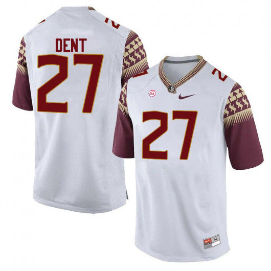 Mens Florida State Seminoles #27 Akeem Dent Nike White College Football Game Jersey