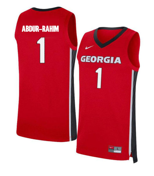 Mens Georgia Bulldogs #1 Jabri Abdur-Rahim  Nike Red College Basketball Jersey