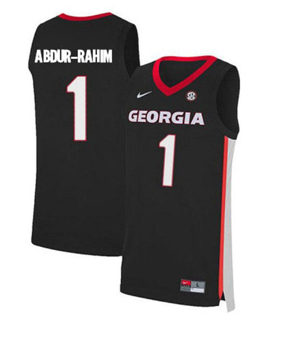 Mens Georgia Bulldogs #1 Jabri Abdur-Rahim Nike Black College Basketball Jersey