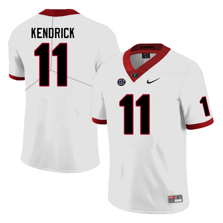Mens Georgia Bulldogs #11 Derion Kendrick Nike White Foootball Jersey