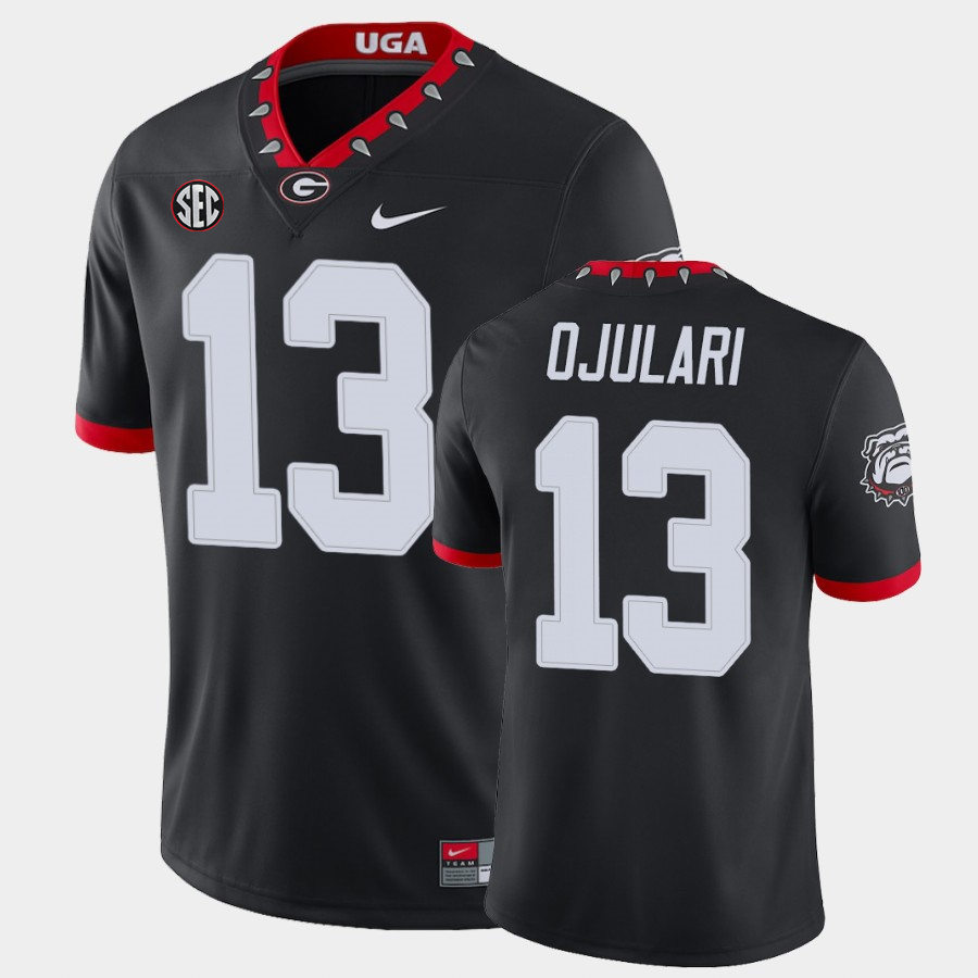Mens Georgia Bulldogs #13 Azeez Ojulari Nike 2020 Black College Foootball Game Jersey