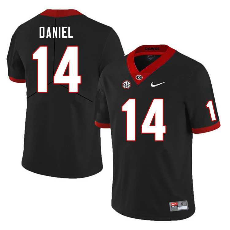 Mens Georgia Bulldogs #14 David Daniel Nike Black Foootball Jersey