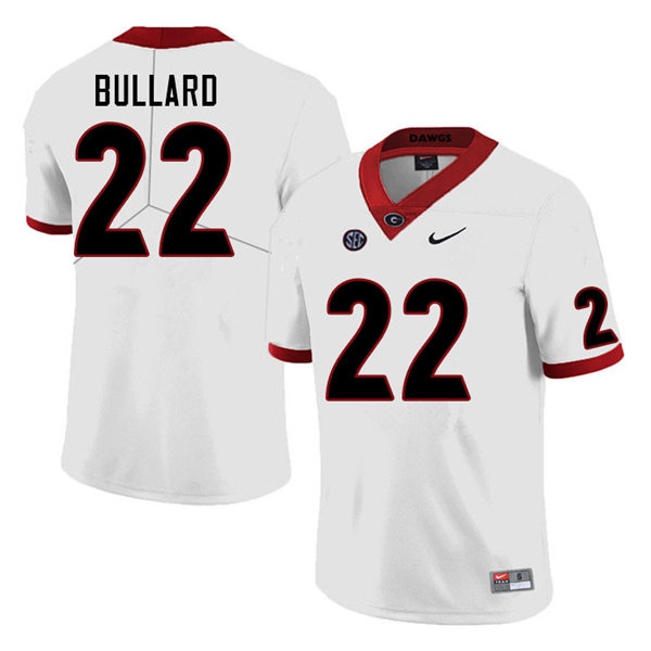 Mens Georgia Bulldogs #22 Javon Bullard Nike White College Football Game jersey