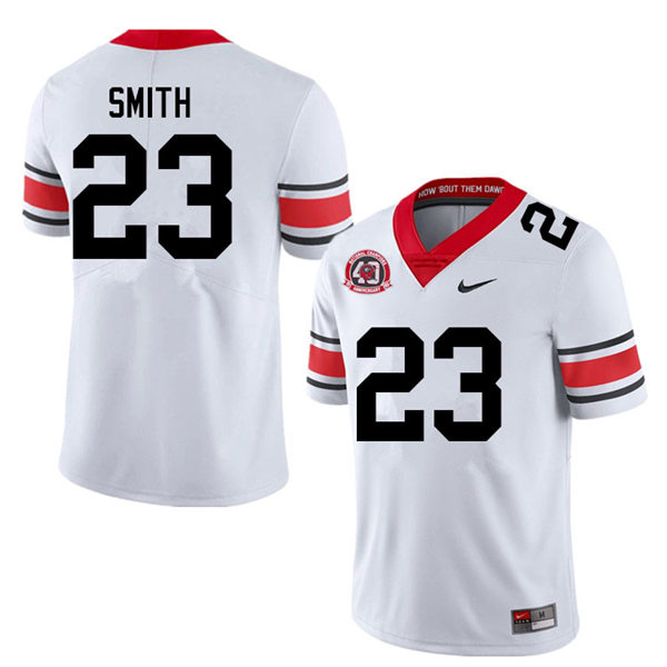 Mens Georgia Bulldogs #23 Tykee Smith Stitched Nike 40th anniversary White alternate football jersey