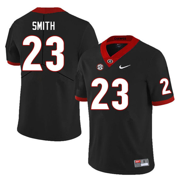 Mens Georgia Bulldogs #23 Tykee Smith Stitched Nike Black Foootball Jersey