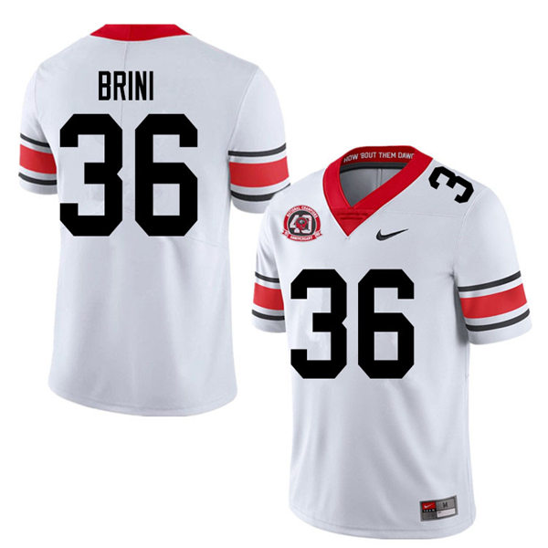 Mens Georgia Bulldogs #36 Latavious Brini Nike 40th anniversary white alternate football jersey