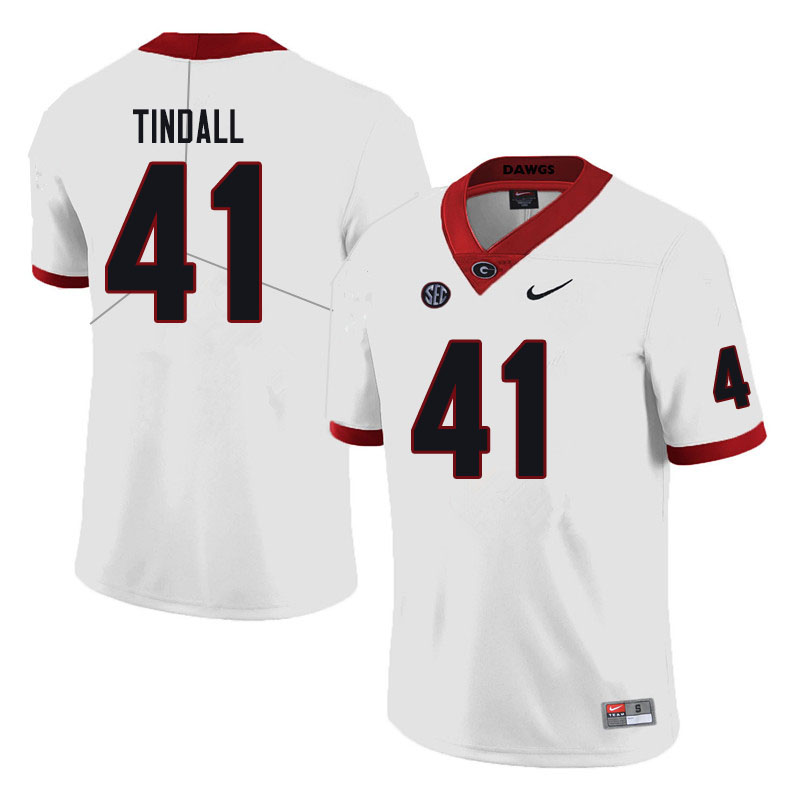 Mens Georgia Bulldogs #41 Channing Tindall Nike White Foootball Jersey