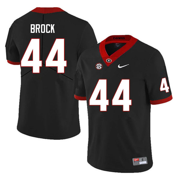 Mens Georgia Bulldogs #44 Cade Brock Black College Football Game Jersey
