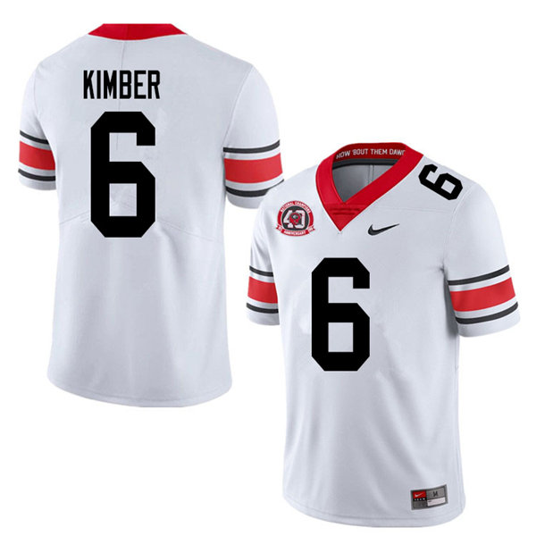 Mens Georgia Bulldogs #6 Jalen Kimber Nike 40th anniversary white alternate football jersey