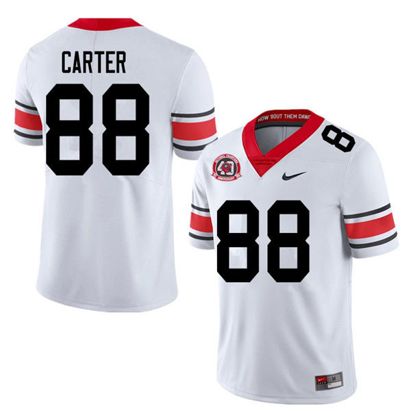 Mens Georgia Bulldogs #88 Jalen Carter Stitched Nike 40th anniversary White alternate football jersey