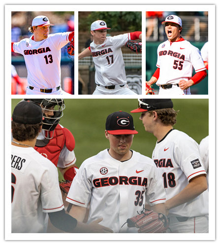 Mens Georgia Bulldogs Custom Alex Wood Mason Meadows Will Proctor Keegan McGovern James Williams Trevor Tinder Nike 2020 White Baseball Jersey