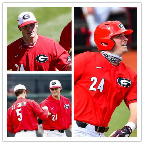 Mens Georgia Bulldogs Custom Cole Tate Ben Anderson Chaney Rogers Jonathan Cannon Ryan Webb Diamonds Nike 2020 Red Jersey
