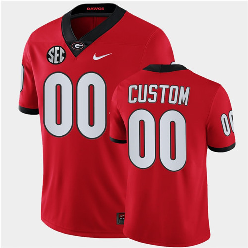Mens Georgia Bulldogs Custom Nike Red NCAA College Football Jerseys