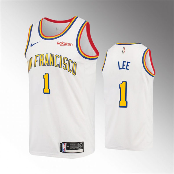 Mens Golden State Warriors #1 Damion Lee White San Francisco Classic Edition Swingman Jersey