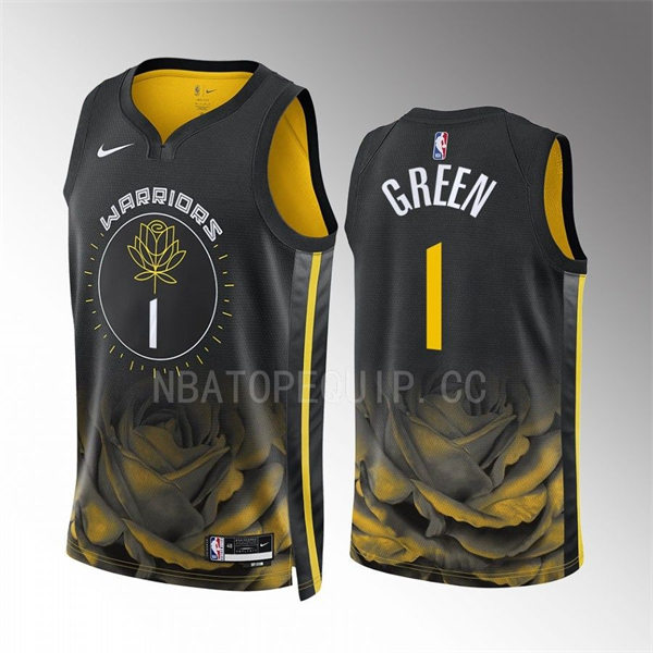 Mens Golden State Warriors #1 JaMychal Green Nike 2022-23 City Edition Swingman Jersey Black