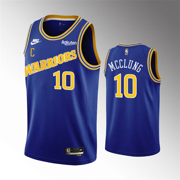 Mens Golden State Warriors #10 Mac McClung Royal 2022-23 Classic Edition Swingman Jersey