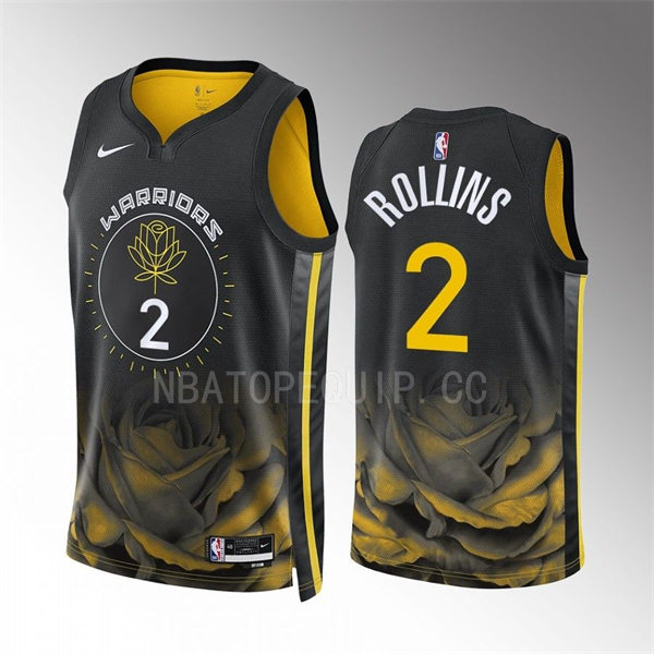 Mens Golden State Warriors #2 Ryan Rollins Nike 2022-23 City Edition Swingman Jersey Black