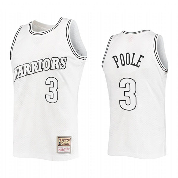 Mens Golden State Warriors #3 Jordan Poole White Outdated Classic Limited Jersey