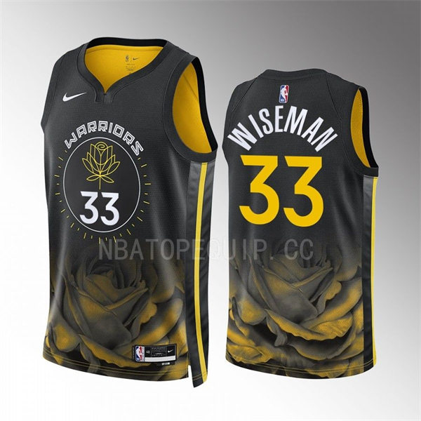 Mens Golden State Warriors #33 James Wiseman Nike 2022-23 City Edition Swingman Jersey Black