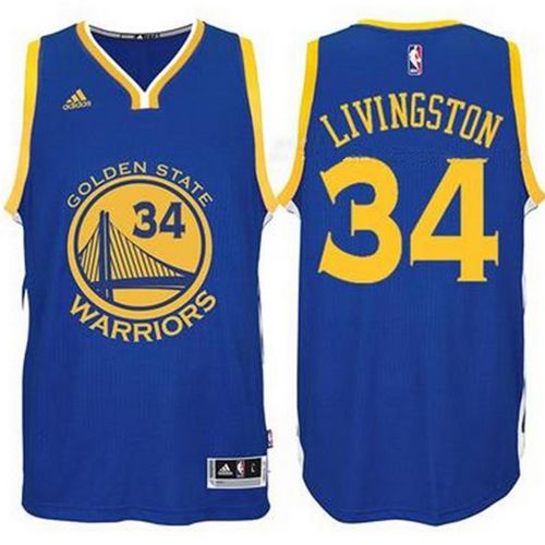 Mens Golden State Warriors #34 Shaun Livingston adidas Royal Swingman Road Jersey