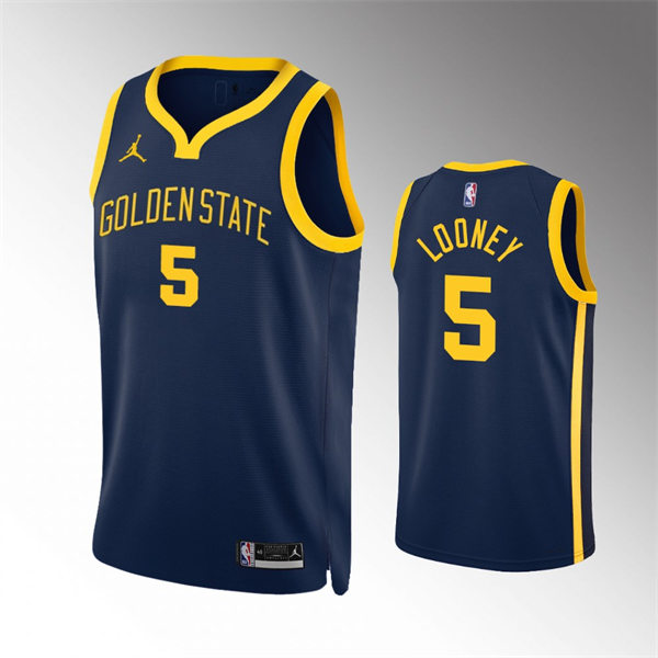Mens Golden State Warriors #5 Kevon Looney Navy 2022-23 Statement Edition Swingman Jersey