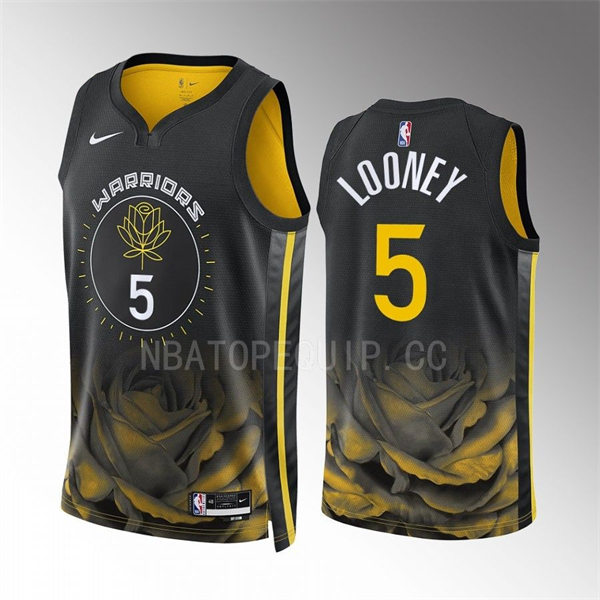 Mens Golden State Warriors #5 Kevon Looney Nike 2022-23 City Edition Swingman Jersey Black