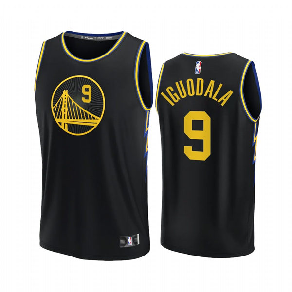 Mens Golden State Warriors #9 Andre Iguodala Black 2021-22 Diamond Nike City Edition Jersey