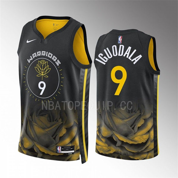 Mens Golden State Warriors #9 Andre Iguodala Nike 2022-23 City Edition Swingman Jersey Black