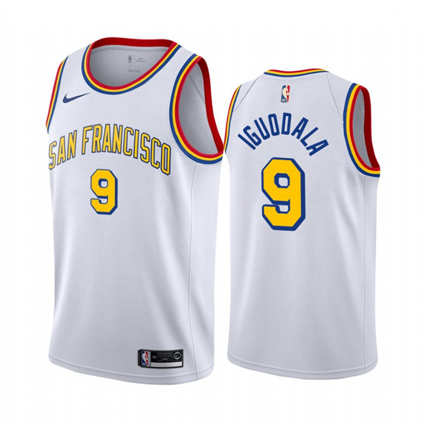 Mens Golden State Warriors #9 Andre Iguodala White San Francisco Classic Edition Swingman Jersey