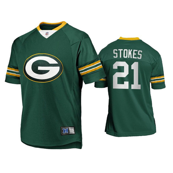 Mens Green Bay Packers #21 Eric Stokes Nike 2021 Green Team Logo Icon Jersey