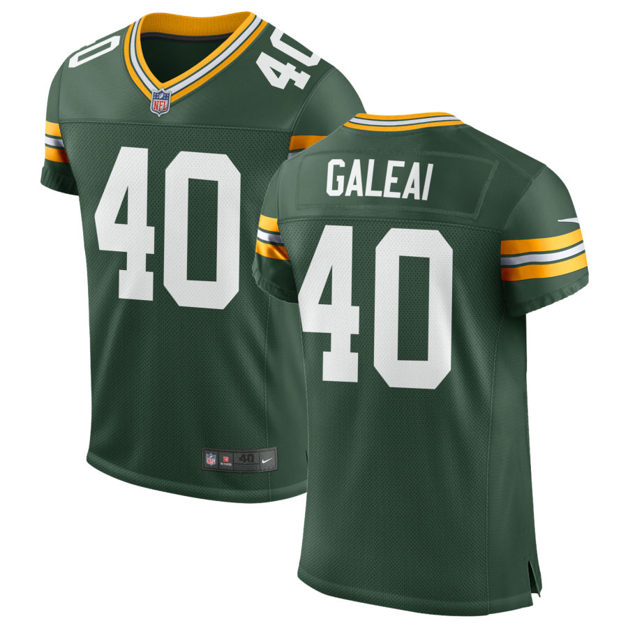 Mens Green Bay Packers #40 Tipa Galeai Nike Green Vapor Limited Player Jersey