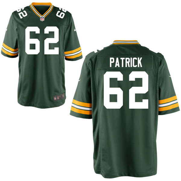 Mens Green Bay Packers #62 Lucas Patrick Nike Green Vapor Limited Player Jersey