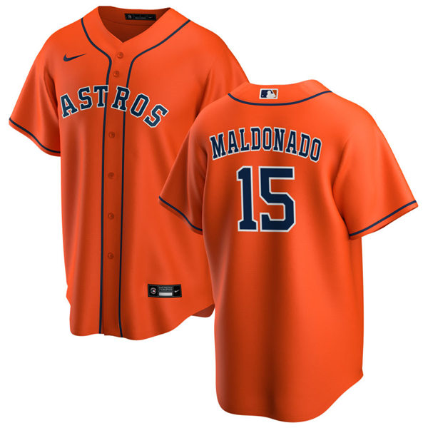 Mens Houston Astros #15 Martin Maldonado Nike Orange Alternate CoolBase Jersey