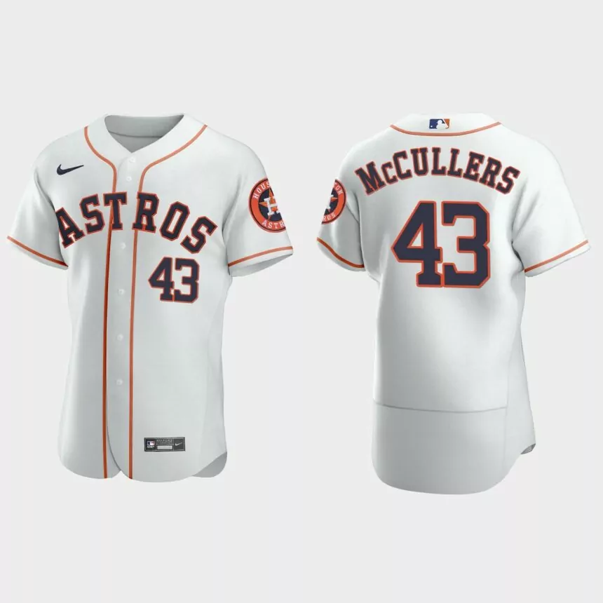 Mens Houston Astros #43 Lance McCullers White Authentic Jersey