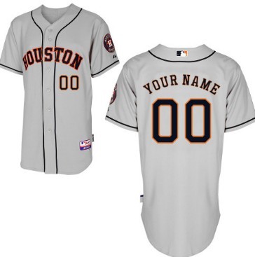 Mens Houston Astros Customized Gray Jersey