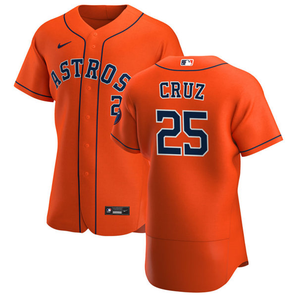 Mens Houston Astros Retired Player #25 Jose Cruz Nike Orange Alternate Flexbase Jersey