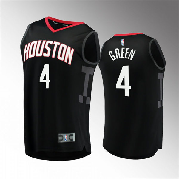 Houston Rockets Jalen Green Navy Diamond Badge 2021-22 City Edition stitched Jersey #4