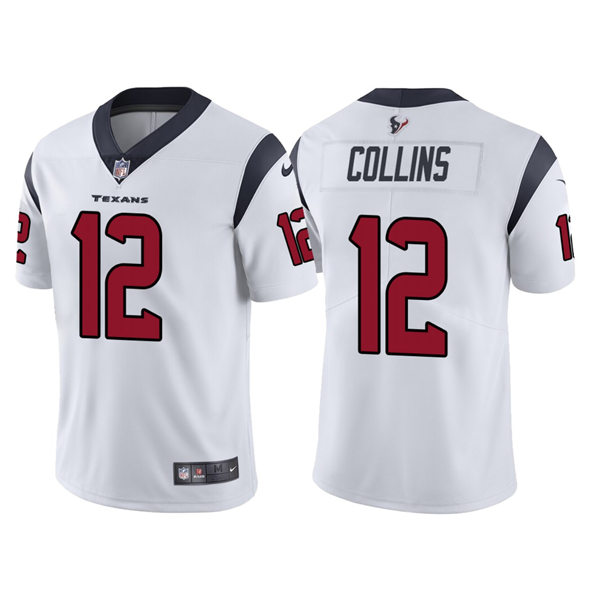Mens Houston Texans #12 Nico Collins Nike White Vapor Limited Player Jersey