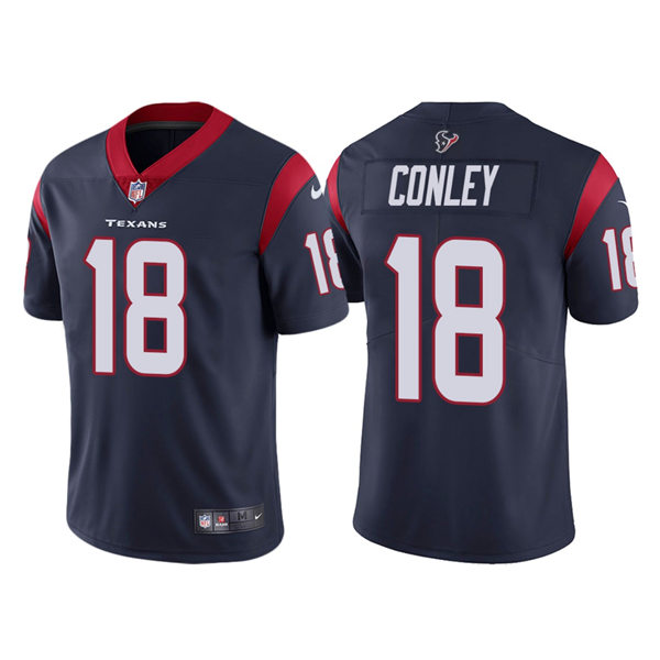 Mens Houston Texans #18 Chris Conley Nike Navy Vapor Limited Player Jersey