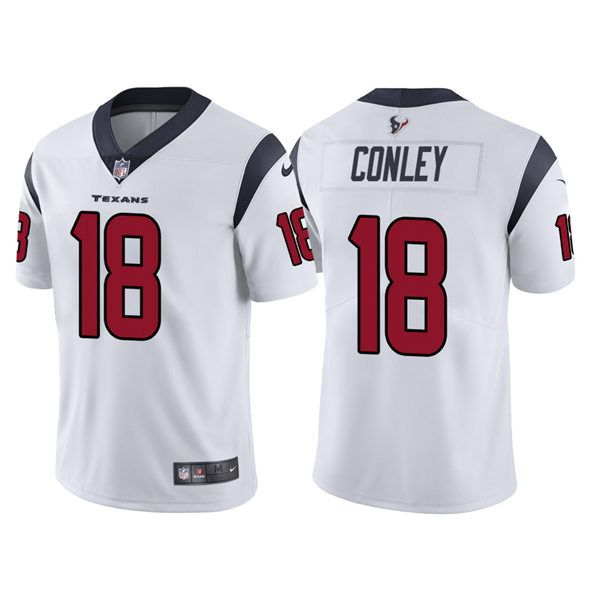 Mens Houston Texans #18 Chris Conley Nike White Vapor Limited Player Jersey