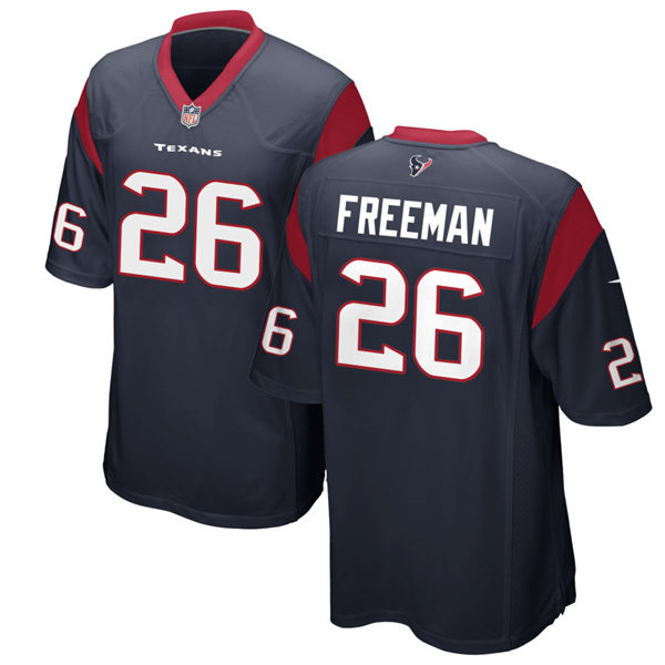 Mens Houston Texans #26 Royce Freeman Nike Navy Vapor Limited Player Jersey
