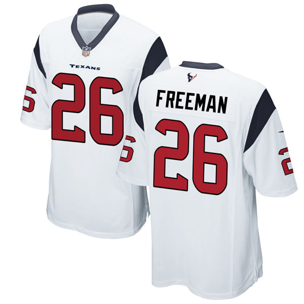 Mens Houston Texans #26 Royce Freeman Nike White Vapor Limited Player Jersey