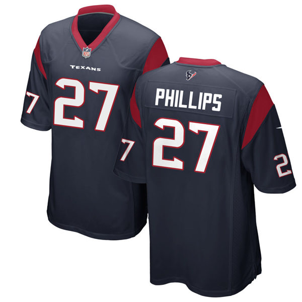 Mens Houston Texans #27 Scottie Phillips Nike Navy Vapor Limited Player Jersey