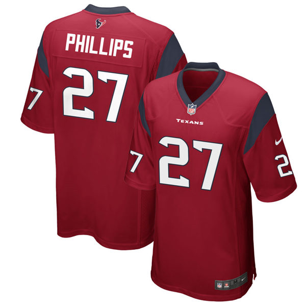 Mens Houston Texans #27 Scottie Phillips Nike Red Alternate Vapor Limited Player Jersey
